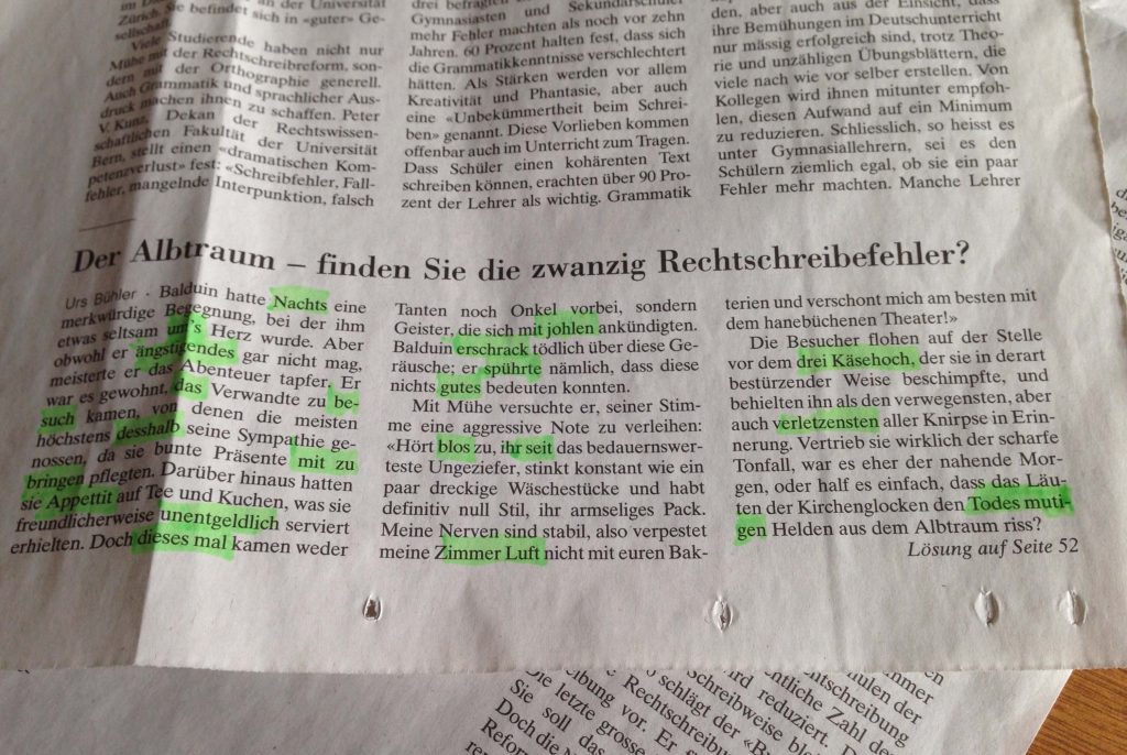 Blog-Thema NZZ am Sonntag